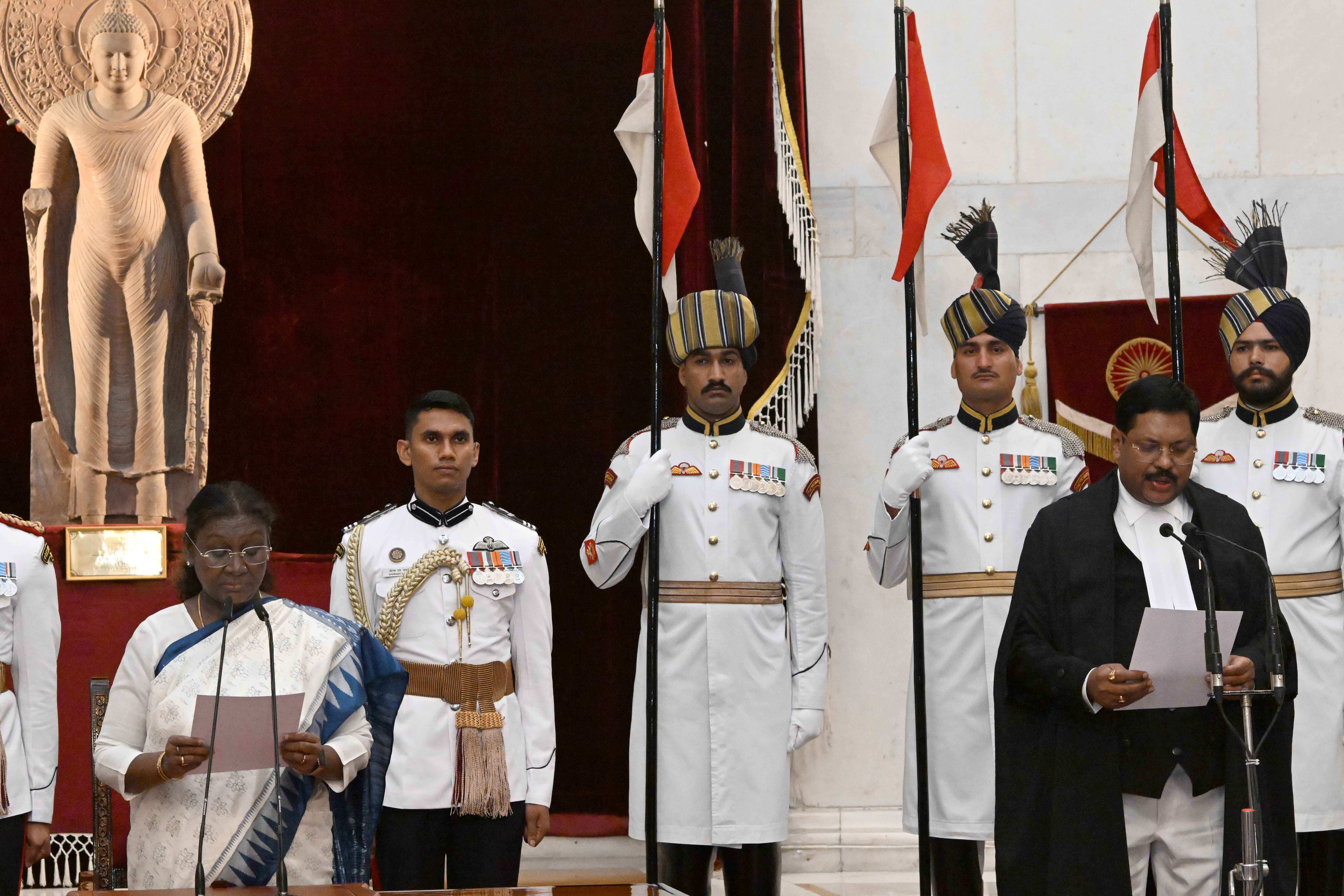 Swearing-in-Ceremony of the Chief Justice of India Shri Justice Bhushan Ramkrishna Gavai at Rashtrapati Bhavan on 14 May 2025 Swearing-in-Ceremony of the Chief Justice of India Shri Justice Bhushan Ramkrishna Gavai at Rashtrapati Bhavan on 14 May 2025