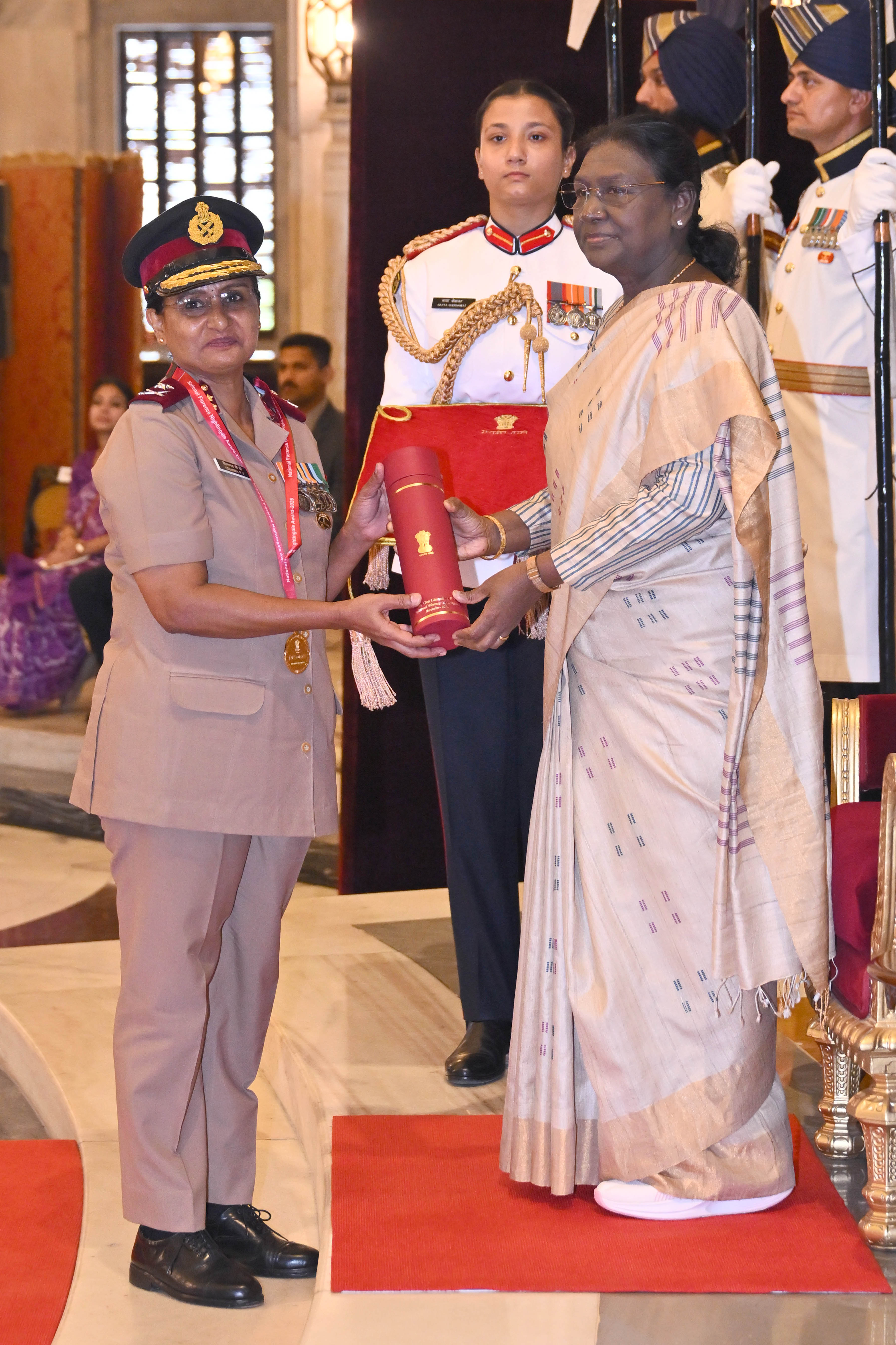  President Droupadi Murmu presents National Florence Nightingale Awards 2026 to nursing personnel at Rashtrapati Bhavan on 12 May 2026