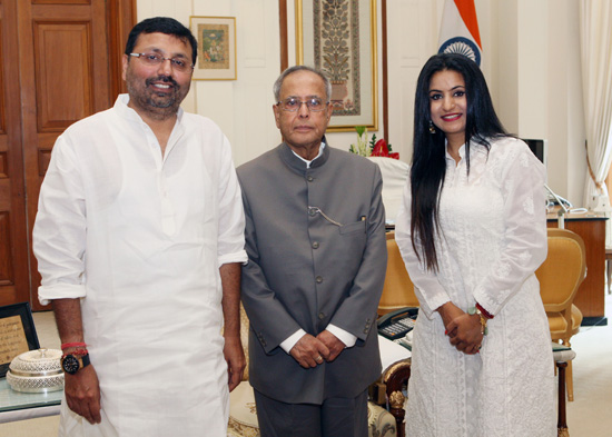 The Member of Parliament(LS), Shri Nishikant Dubey calling on the President of India, Shri Pranab Mukherjee at Rashtrapati Bhavan in New Delhi on August 23, 2012.