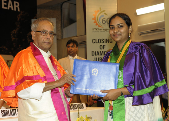 The President of India, Shri Pranab Mukherjee, at the Culmination of the Diamond Jubilee Celebration of Indian Institute of Technology, Kharagpur on September 15, 2012.