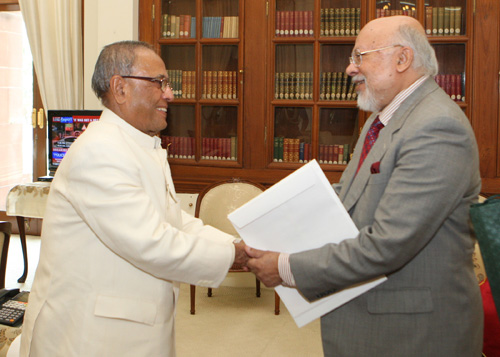 The High Commissioner of Bangladesh, H.E. Mr. Tariq Karim calling on the President of India, Shri Pranab Mukherjee on August 3, 2012.