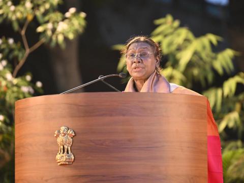 President Droupadi Murmu graces the convocation ceremony of the National Institute of Design at Ahmedabad on 27 Feb 2025