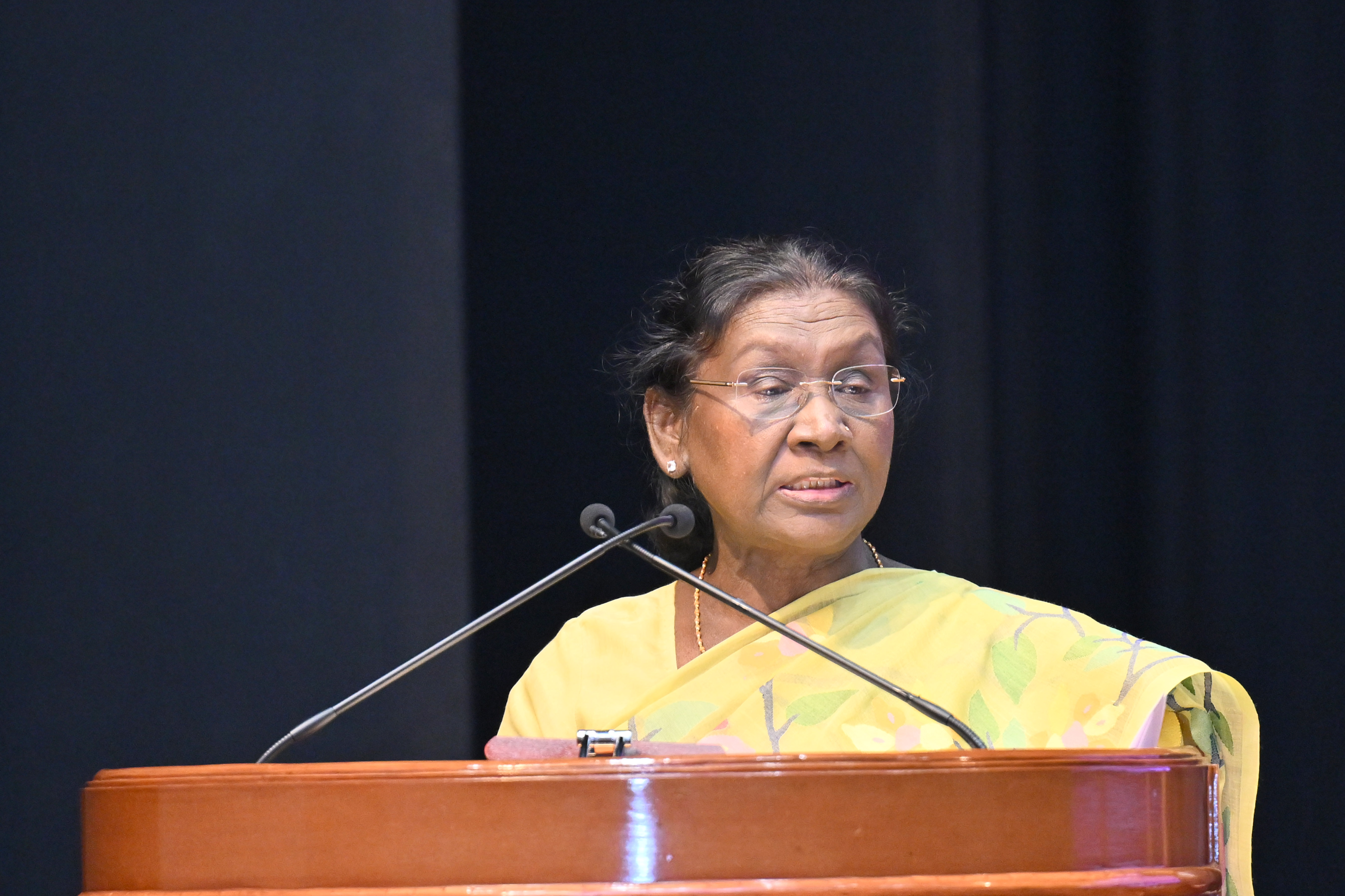 President Droupadi Murmu interacts with the tribal beneficiaries of Ministry of Tribal Affairs’ Flagship Scholarship Schemes at Rashtrapati Bhavan on June 2, 2026