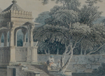 An Ancient Hindu Temple in the Fort of Rotas, Bihar, 1795, Thomas Daniell, Lithograph--2