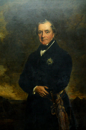 Viscount Hardinge, Copy- George F Clarke, Original- Sir Francis Grant, Oil on Canvas, 4'2/1.5" x 3' 2/1.5"
