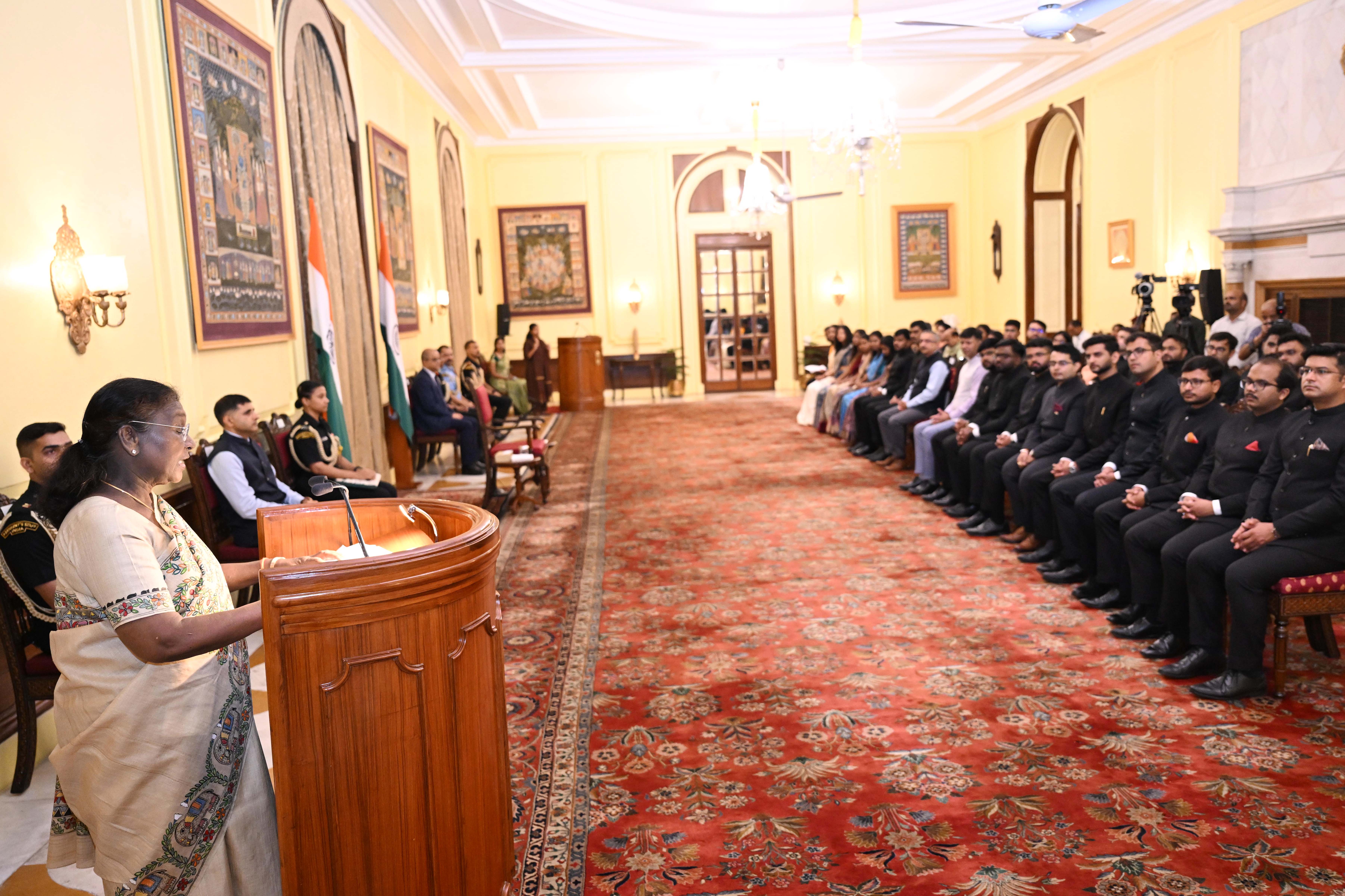 ADDRESS BY THE HON’BLE PRESIDENT OF INDIA SMT. DROUPADI MURMU ON THE OCCASION OF CALL ON BY THE INDIAN FOREIGN SERVICE OFFICER TRAINEES OF 2024 BATCH