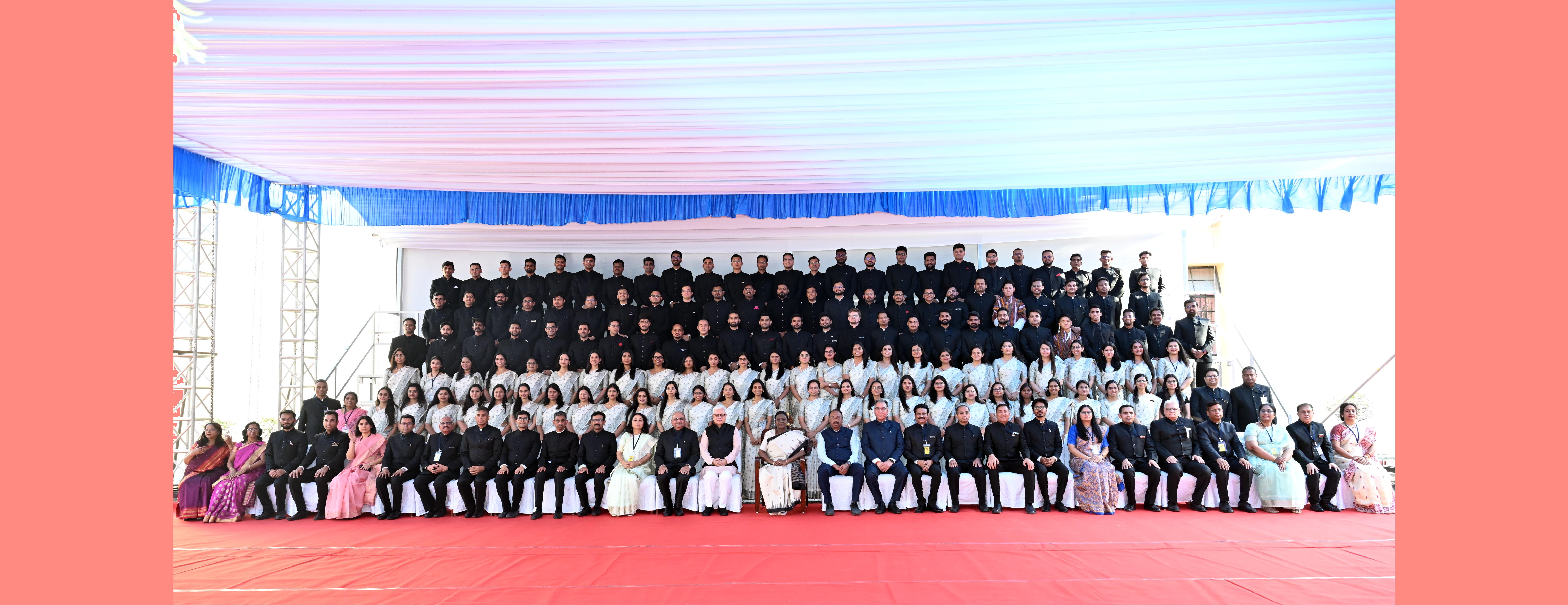 The President of India, Smt Droupadi Murmu graced the valediction ceremony of the 78th batch of Indian Revenue Service (Income Tax) Officer Trainees at the National Academy of Direct Taxes, Nagpur, Maharashtra on April 15, 2026. 