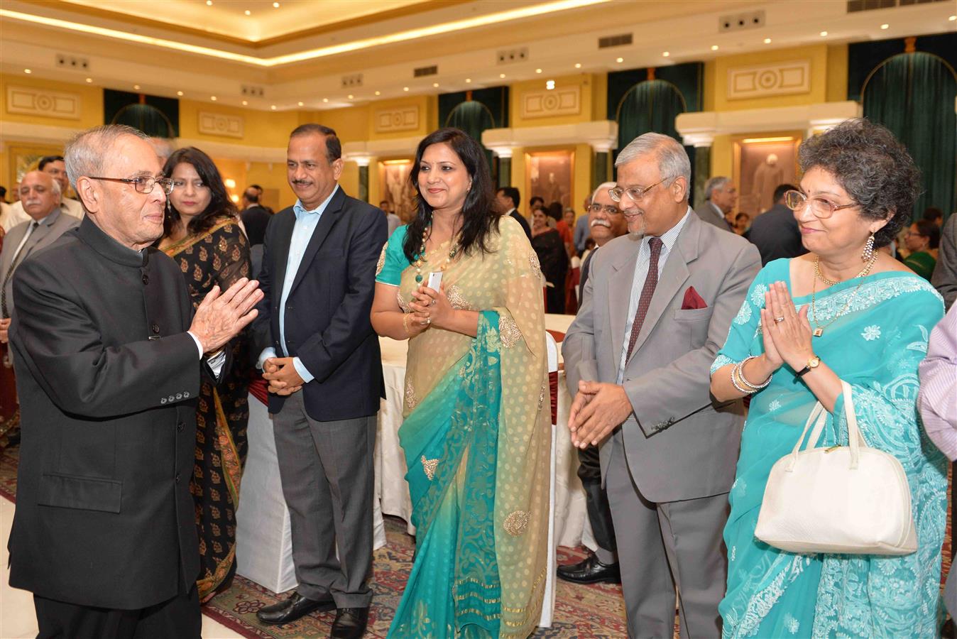 The President of India, Shri Pranab Mukherjee attending the reception being organized on the occasion of Civil Services Day at Rashtrapati Bhavan on April 20, 2016. 