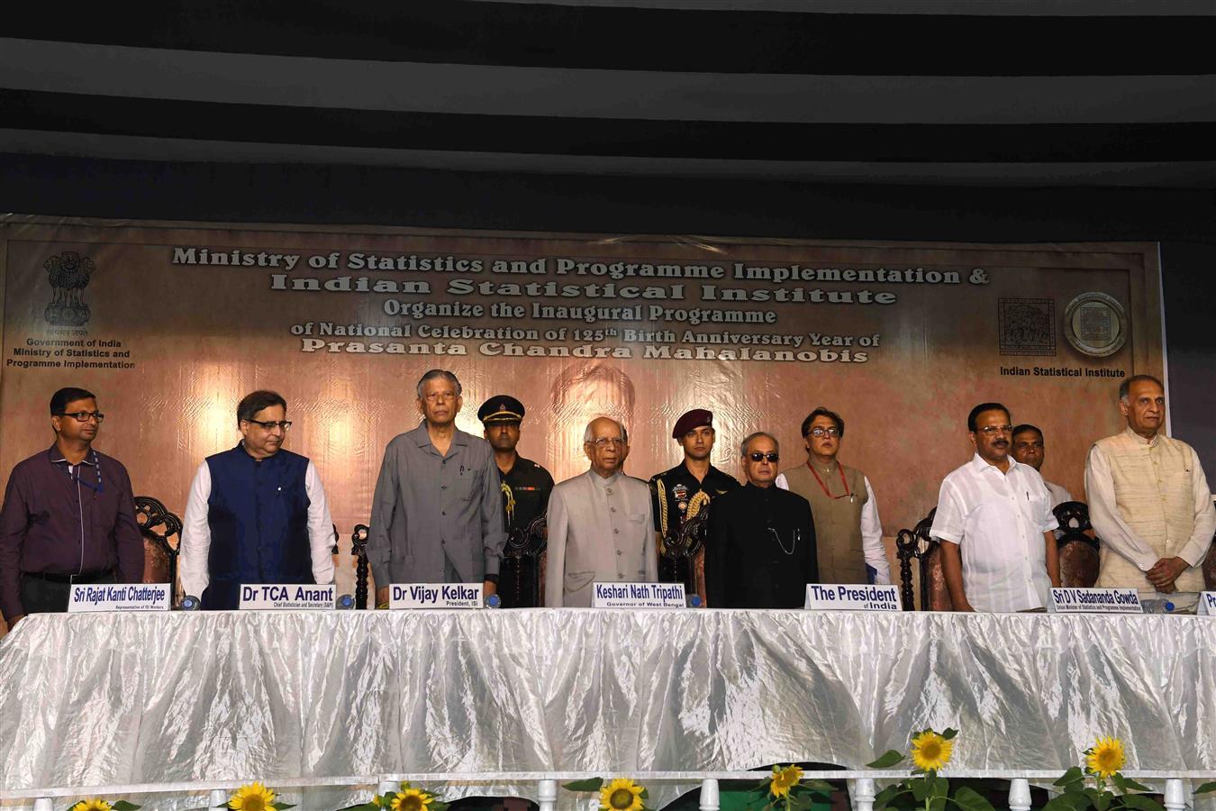 The President of India, Shri Pranab Mukherjee at the 125th Birth Anniversary of Prof PC Mahalanobis at Kolkata in West Bengal on June 29, 2017.