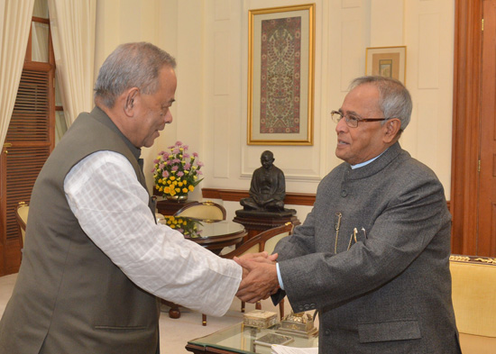 The President of India, Shri Pranab Mukherjee while presenting National Cooperative Development Corporation (NSDC) awards for Cooperative Excellence to Primary Agriculture Cooperative Societies at Rashtrapati Bhavan Auditorium in New Delhi on December 8,