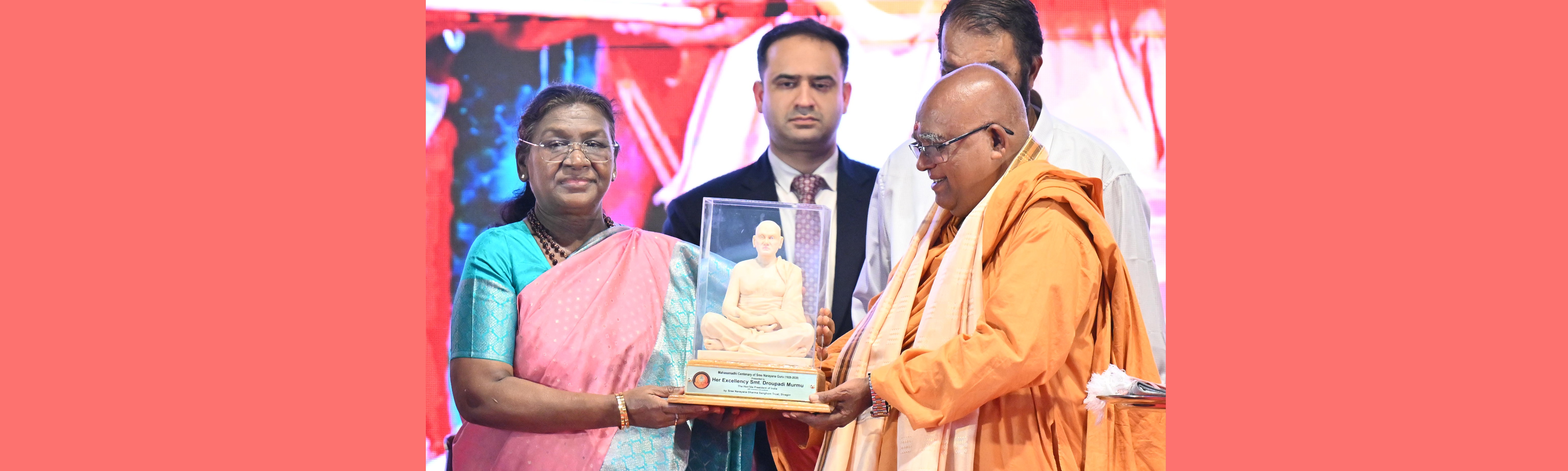 The President of India, Smt Droupadi Murmu inaugurated the observance of the Mahasamadhi centenary of Sree Narayana Guru at Sivagiri Mutt, Varkala, Kerala on October 23, 2025.