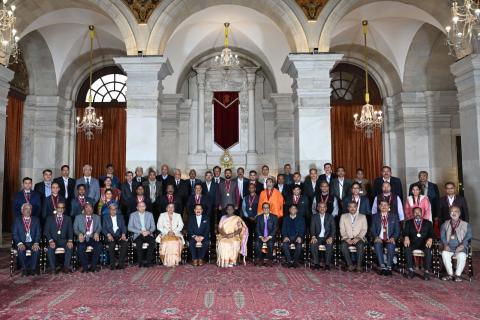 President Droupadi Murmu confers Rashtriya Vigyan Puraskar at Rashtrapati Bhavan on December 23, 2025