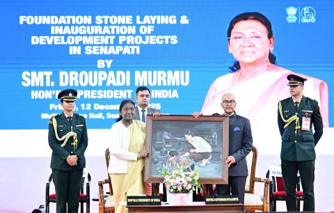 President Droupadi Murmu attends a public function at Senapati, Manipur