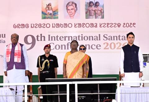 President Droupadi Murmu graces the 9th International Santal Conference being organised by the International Santal Council at Darjeeling, West Bengal on 7 Mar 2026